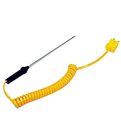 Термощуп, тип K (-50 ~ 850°C), штырь D3мм L500, провод 1 метр с вилкой