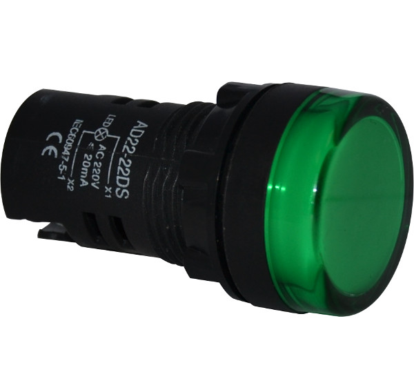 Световой индикатор AD16-22DS 220V (LED) зеленый