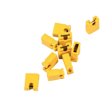 Перемычка (джампер) 2.54 мм желтая