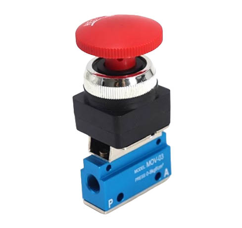 Пневматическая аварийная кнопка с фиксацией MOV-03