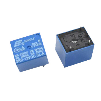 Электромагнитное реле SRD-12VDC-SL-A , 10A,250VAC, 4 контакта