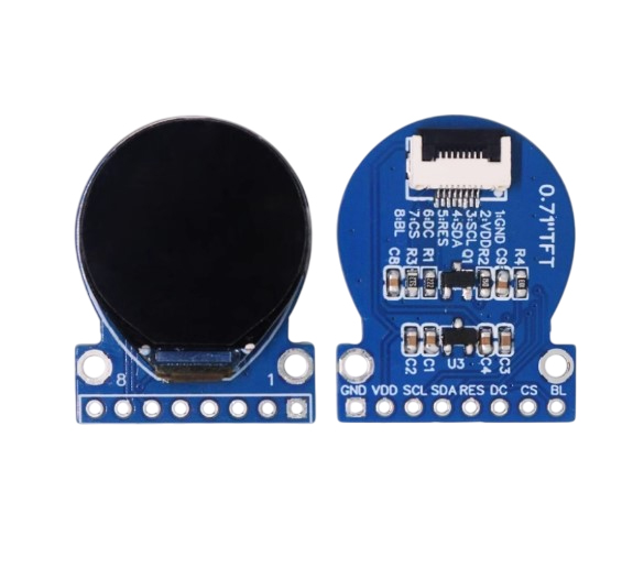 Дисплей TFT LCD 0.71 дюйма 160*160K (SPI) GC9D01(8 Pin)