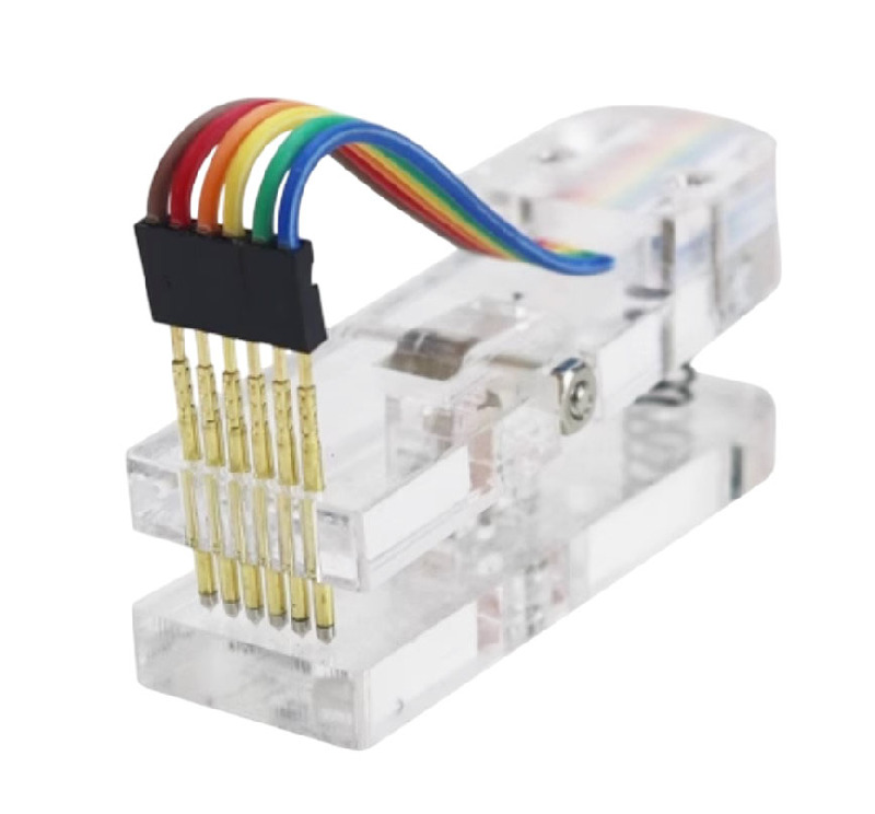 Тестовый зажим для программирования (1 х 6-pin, шаг 2.54 мм) Test clip