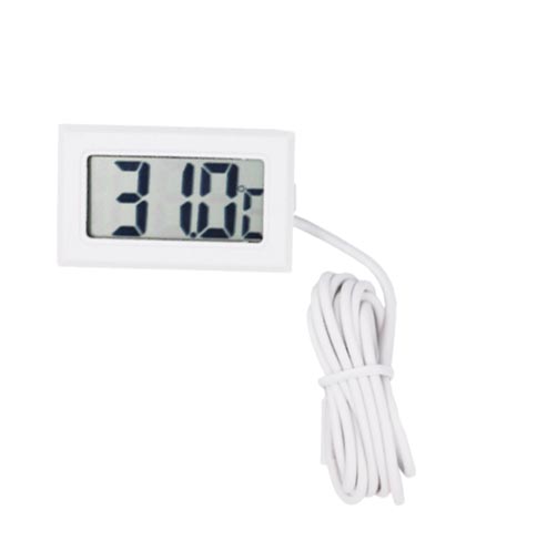 Цифровой термометр с выносным датчиком 2 метра -50°C~110°C Белый