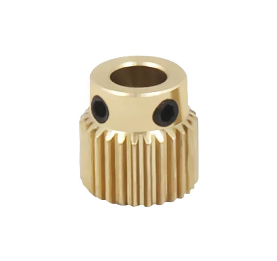 Шестерня подачи пластика для экструдера MK8 26 зубьев (латунь)