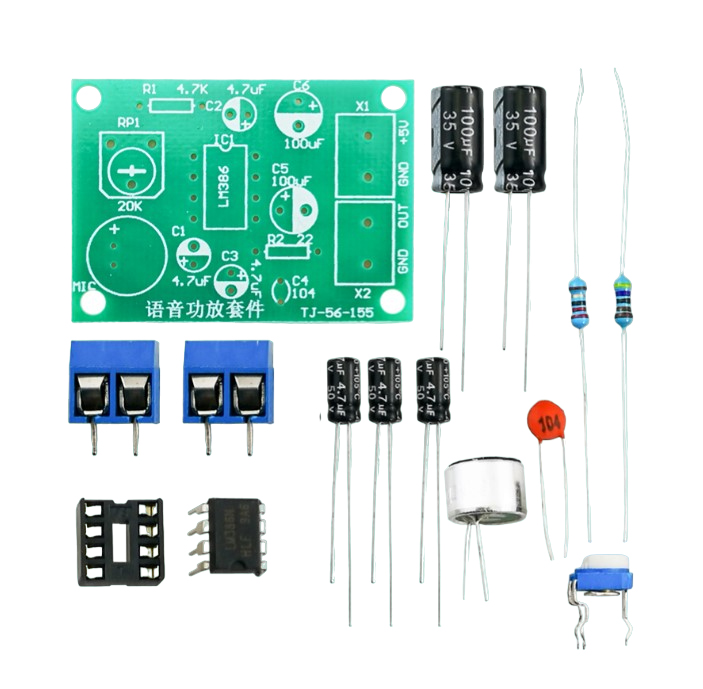 Усилитель микрофонный на LM386 (KIT набор)