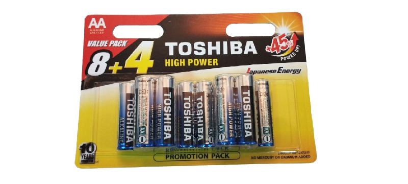 Батарейка Toshiba High Power, AA LR6, 1.5V (цена за 1 штуку)