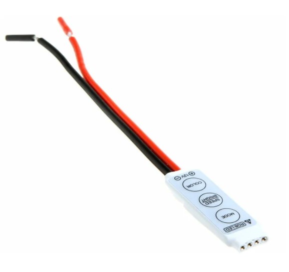 Мини контроллер для светодиодных RGB лент 12-24В, 5А