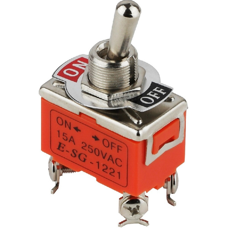 Тумблер E-SG-1221 250V, 15A (2 положения)