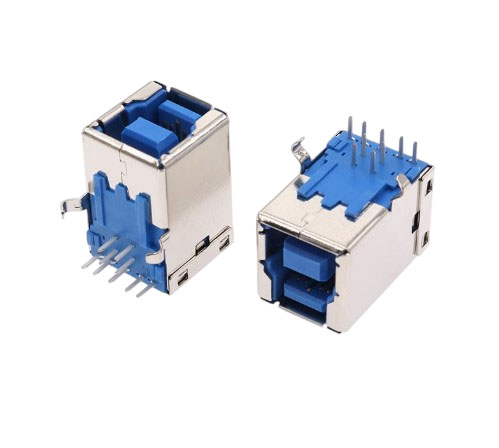 Гнездо USB-B 3.0 90° на плату