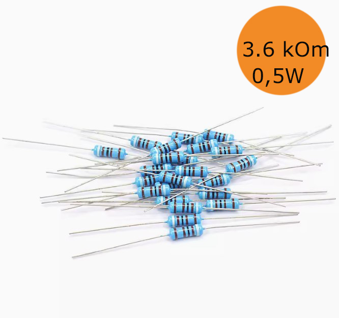 Резистор 3.6 кOм, 0.5W