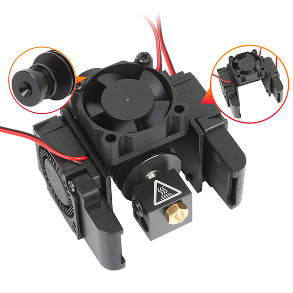 Хотэнд E3D V6, директ, с обдувом 12v (голова)