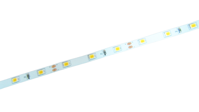 Светодиодная лента белая теплая, 60 диодов 2835 на метр, открытая (узкая)