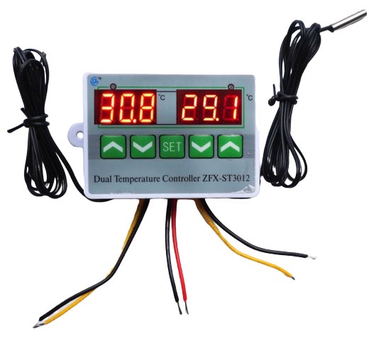 Цифровой терморегулятор ZFX-ST3012 12V с двумя датчиками