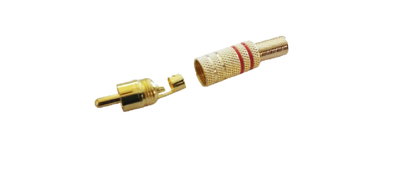 Штекер RCA (Тюльпан) металлический Gold-R