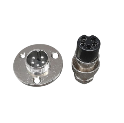 Авиационный разъём GX16, 5PIN, d=16mm (папа с фланцем)