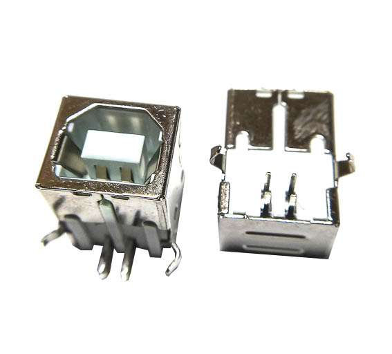 Гнездо USB-B 2.0 90° на плату (1J)