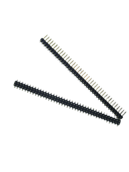 Двухрядная линейка 2*40 pin, папа, 2,54 мм, чёрный