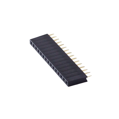 Однорядная линейка PBS-16 1*16 pin, мама, 2,54 мм, чёрный