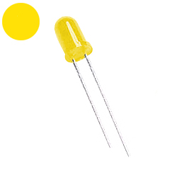 Светодиод 5 мм диффузный жёлтый