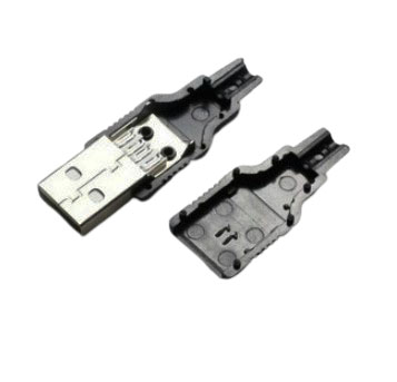 Штекер USB 2.0 корпусной на провод