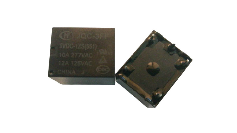 Электромагнитное реле JQC-3FF, 9VDC-1ZS, 12A, 125VAC