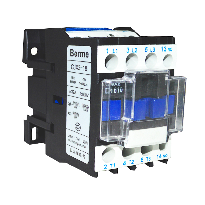 Электромагнитный пускатель Berme CJX2-1810, I=18A, NO, катушка 380V