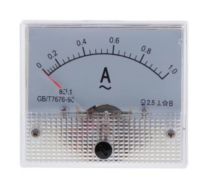 Аналоговый амперметр 85L1, AC 0-1А, 63.7х56.2мм