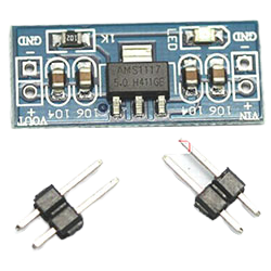 Линейный стабилизатор на AMS1117-5.0V на плате
