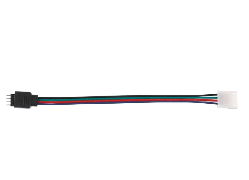 Коннектор папа для светодиодной RGB ленты под зажим на проводе 12 см