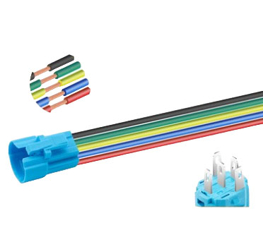 Разъем для антивандальной кнопки M19, 2 Ампера 5pin на проводе 14.5 см