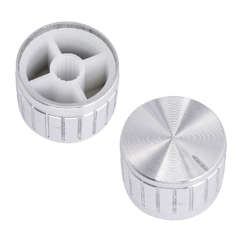 Ручка металлическая для потенциометра 21*17 мм, серебро