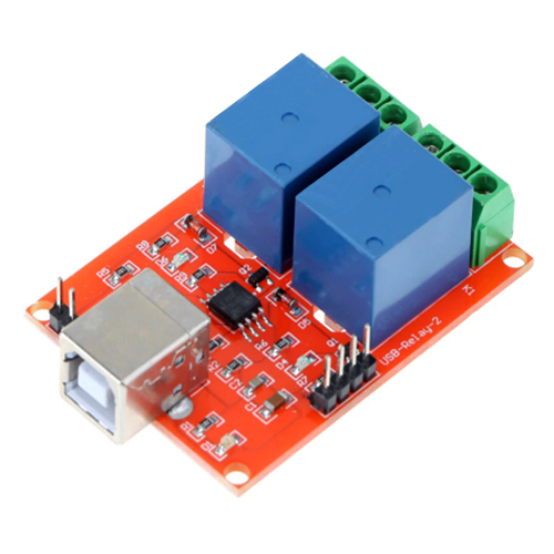 Модуль с двумя реле 5V, 10A (управление USB-B)