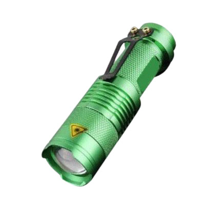 Маленький фокусируемый фонарь CREE Q5, 320 люмен (зеленый)