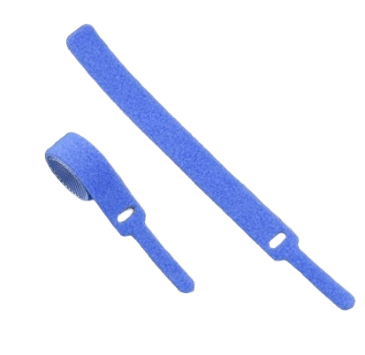 Стяжка липучка 145mm для проводов, синяя