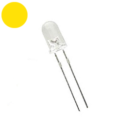 Светодиод 5 мм прозрачный желтый мигающий