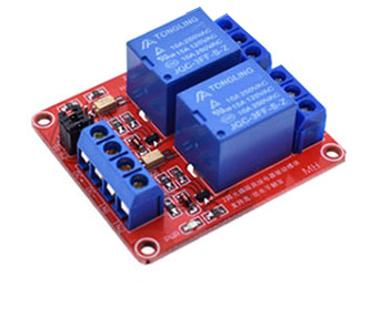 Модуль с двумя реле 24V, 10А (High/low level trigger)