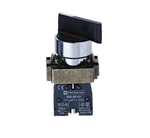 Переключатель поворотный XB2-BJ41 без фиксации, 2 положения (NO)