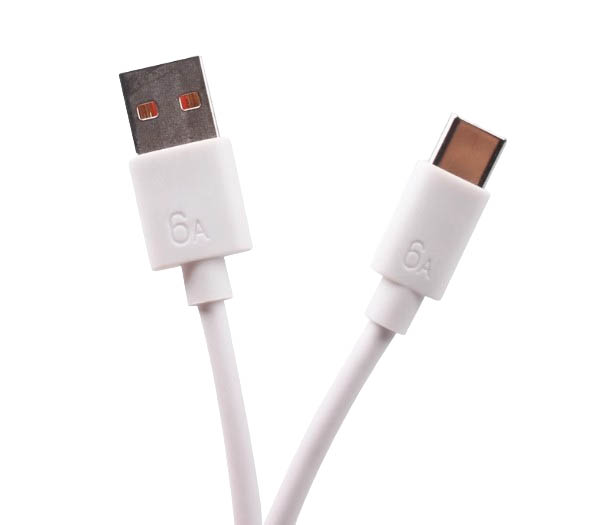 Кабель USB 2.0 A вилка - USB Type-C вилка, 1 метр (белый)