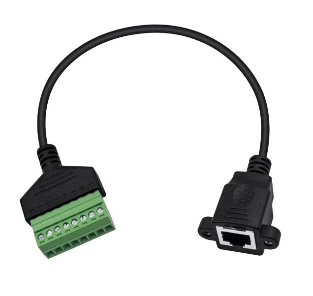 Купить переходник гнездо rj45 - клеммная колодка 8pin, 30 см