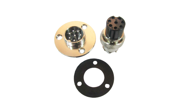 Авиационный разъём GX16, 8PIN, d=16mm (папа с фланцем)