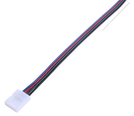 Коннектор-зажим для RGB ленты 10 мм на проводе 15 см