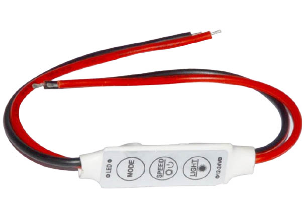 Мини контроллер для светодиодных одноцветных лент 12-24В, 6А