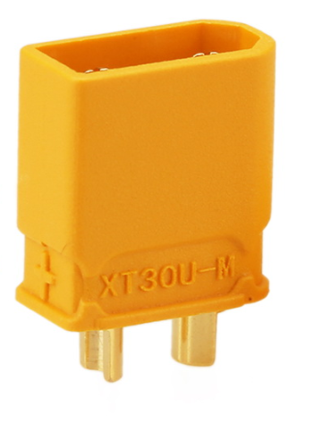 Разъем  XT-30-U-M  2pin, 20А (папа) 2мм