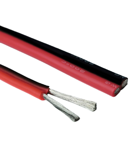 Провод силиконовый AWG14 двухжильный красно-черный (2 мм²)