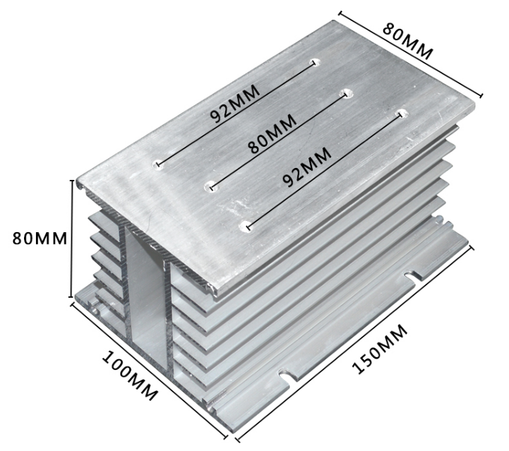 Радиатор для реле типа SSR, 150×100×80мм