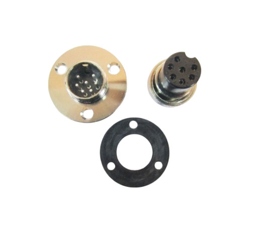 Авиационный разъём GX12, 7PIN, d=12mm (папа с фланцем)