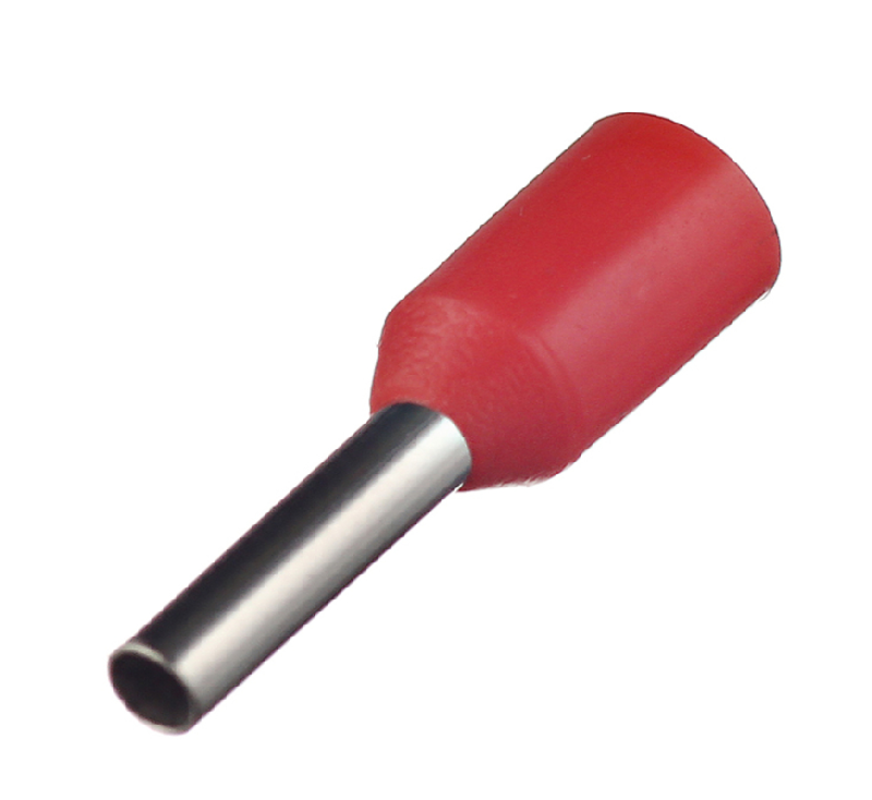 Наконечник-гильза для провода D 1 L-8 mm (красный)