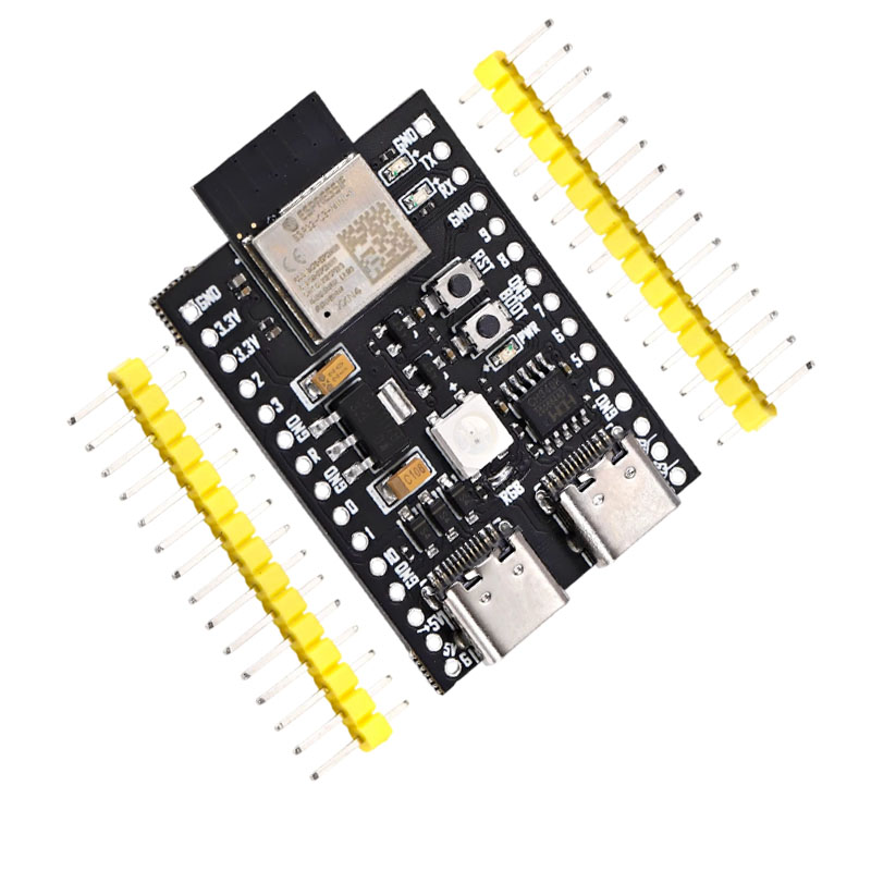 Плата ESP32-C3-mini-1 с двумя type-C