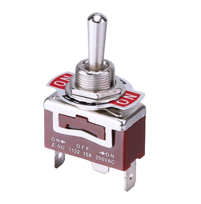 Тумблер E-SG-1122T 250V, 15A  (3 положения)